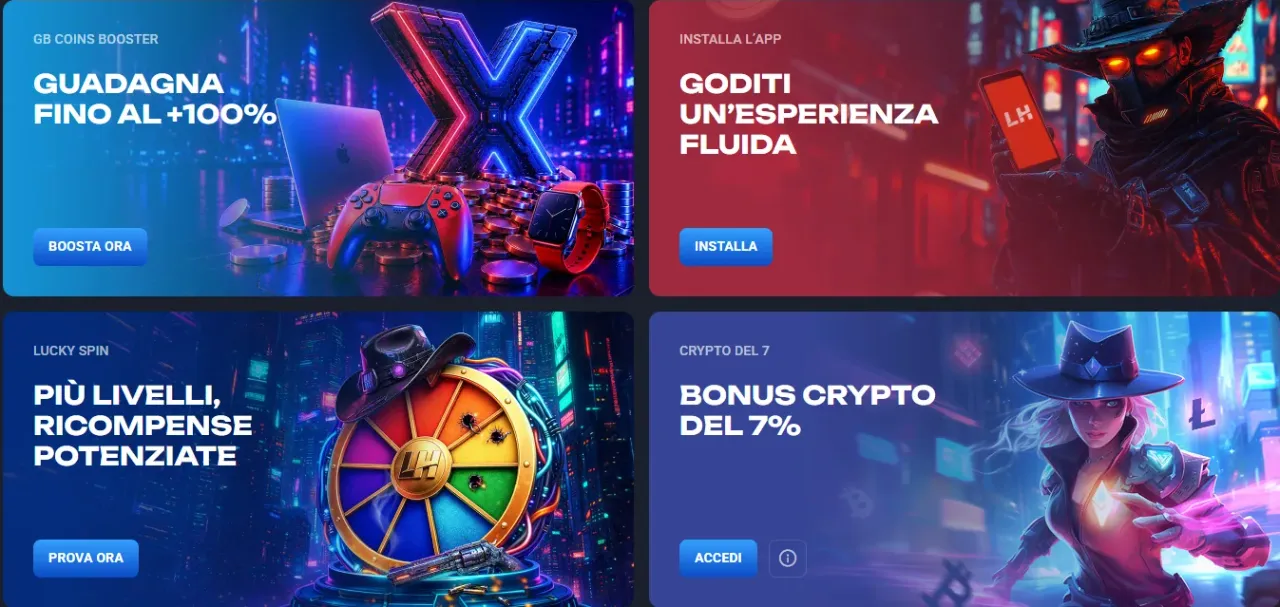 Bonus di Benvenuto LuckyHunter Casino — Il Tuo Pacchetto fino a 25.000 € + 350 Giri Gratis